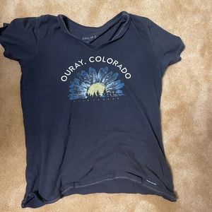 Black Colorado shirt with flower